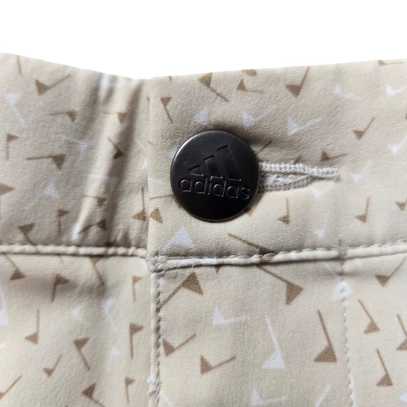 NWT Adidas Men Sz 42 Ultimate 365 Clear Brown Print Golf Flag Shorts HA9126 - Picture 7 of 16